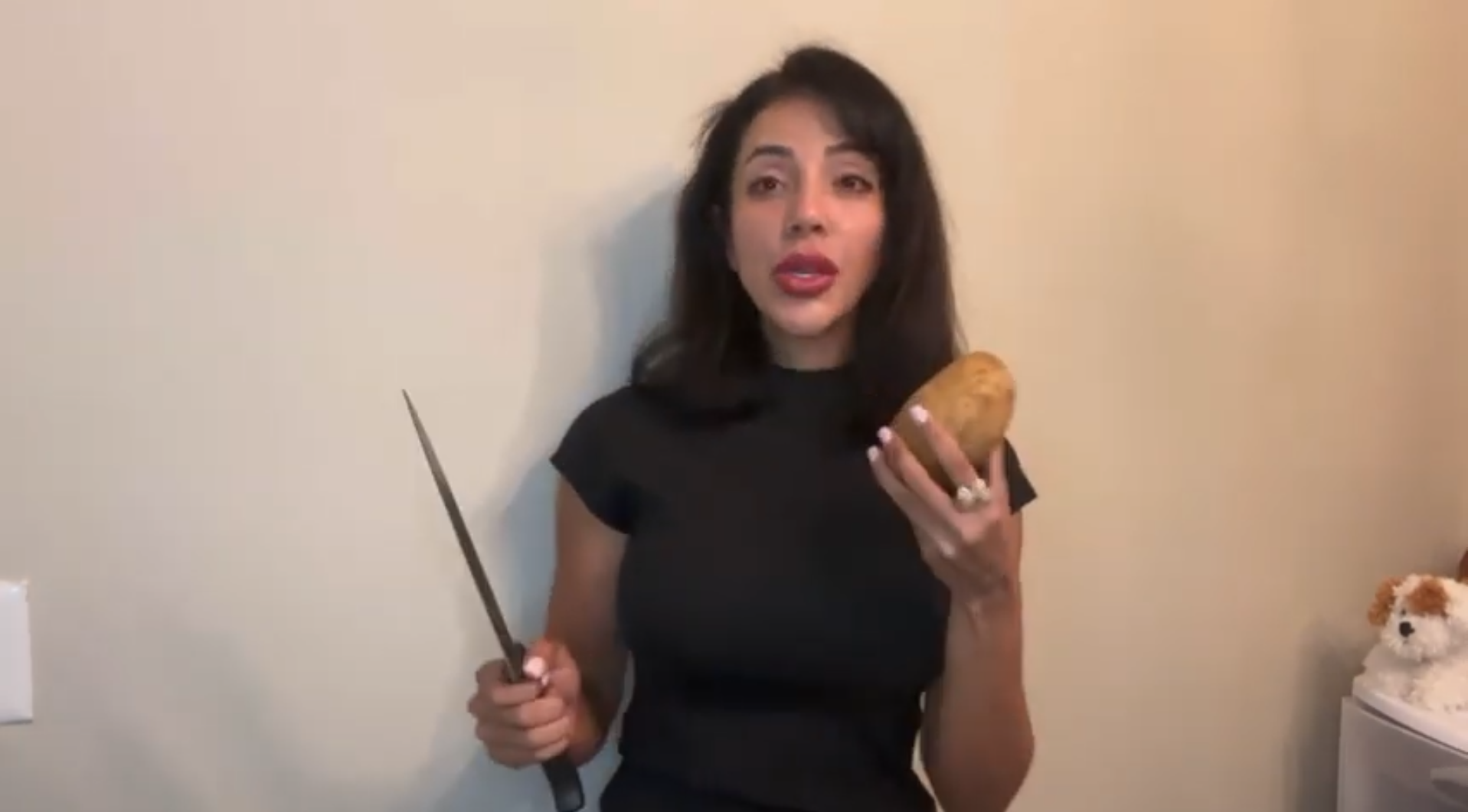Jasmine Pineda Posts Tongue-in-Cheek Cooking Video: How to Peel a Potato!