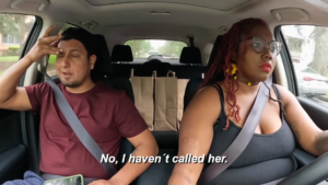 Manuel admits that "No, I haven't called her" while riding in the car while Ashley Michelle drives.