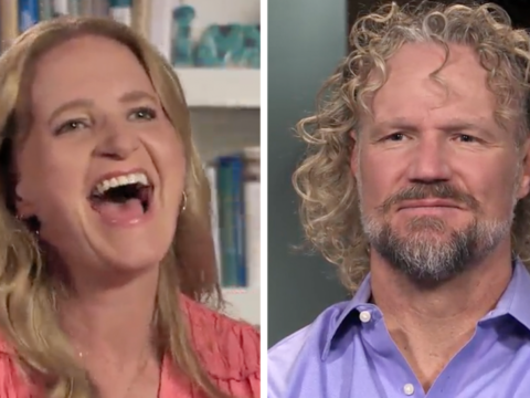 Christine Brown appears to be having a laugh here at the expense of Kody Brown.