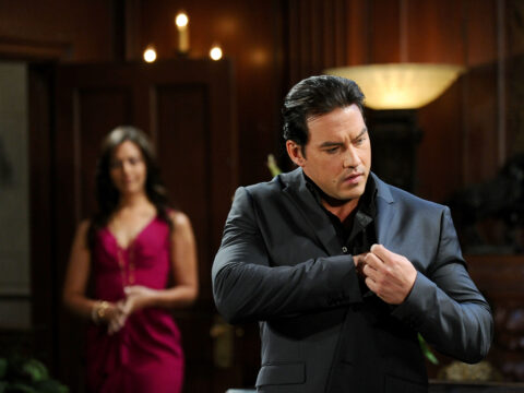 Tyler Christopher on set