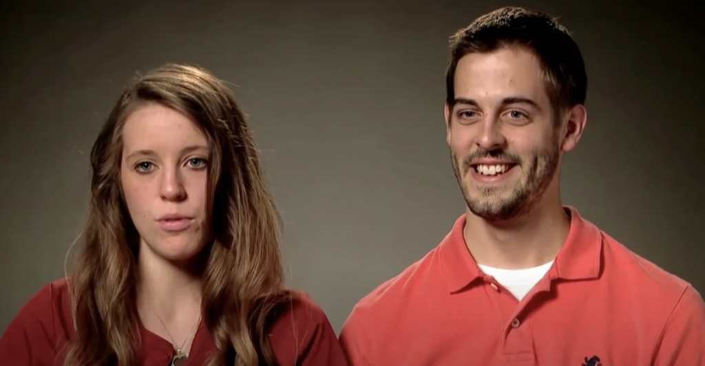 Jill Duggar and Derick Dillard film a confessional segment for TLC during the early days of their marriage.