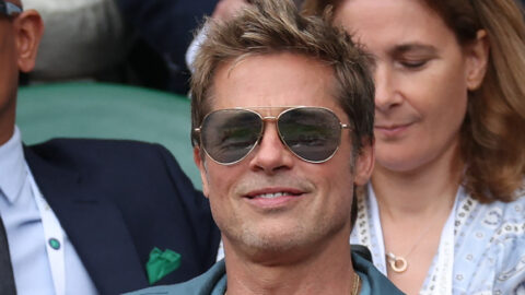 Brad Pitt attends Wimbledon.
