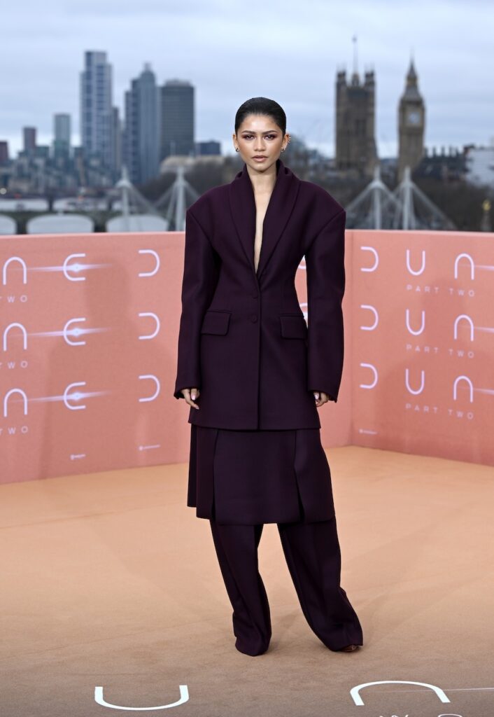 LONDON, ENGLAND - FEBRUARY 14: Zendaya attends the photocall for "Dune: Part Two" at IET London on February 14, 2024 in London, England. 