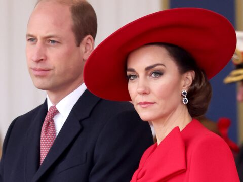 Kate Middleton dressed in red