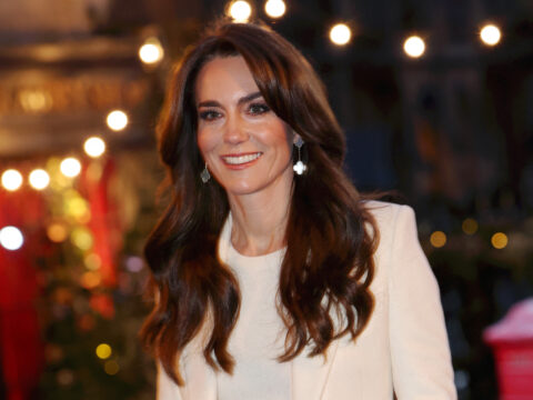 Britain's Catherine, Princess of Wales smiles as she arrives to attend the 