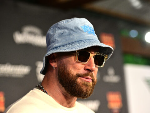 Travis Kelce in a hat