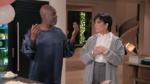 Corey Gamble and Kris Jenner on Season 5, Episode 8 of The Kardashians.