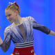 Jade Carey competes in the floor exercise on Day Two of the 2024 U.S. Olympic Team Gymnastics Trials at Target Center on June 28, 2024 in Minneapolis, Minnesota.