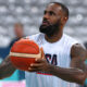 LeBron James of Team United States trains during the Basketball training session ahead of the Paris 2024 Olympic Games on July 24, 2024 in Lille, France.