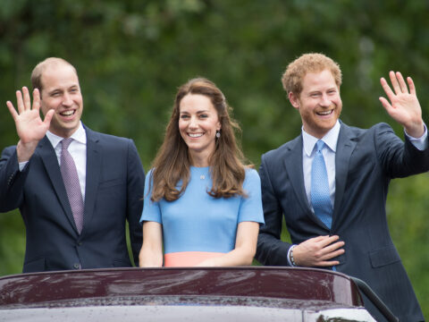 Prince William, Duke of Cambridge, Catherine, Duchess of Cambridge and Prince Harry during 