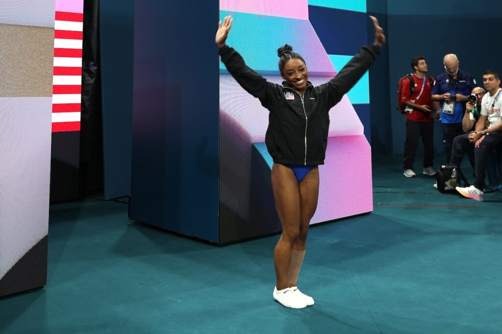 Simone Biles of Team United States goes for gold in Paris