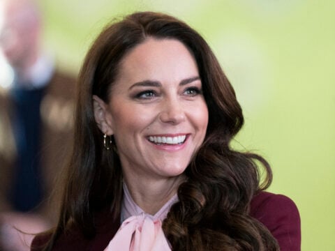 Catherine, Princess of Wales during a visit to the Greentown Labs in Somerville, to learn about climate innovations which are being incubated in Boston on December 1, 2022 in Boston, United States.