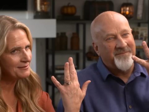 A screenshot of Christine Brown and David Woolley during an interview.