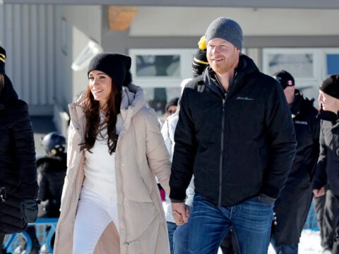 Meghan, Duchess of Sussex and Prince Harry, Duke of Sussex attend Invictus Games Vancouver Whistlers 2025's One Year To Go Winter Training Camp on February 14, 2024 in Whistler, British Columbia.