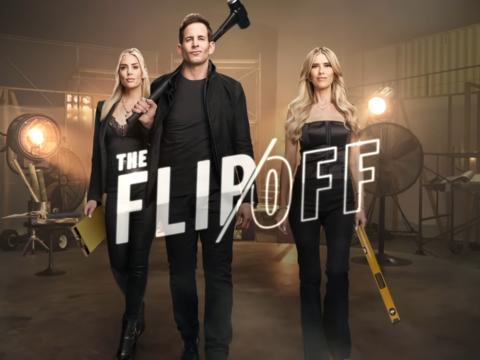 A The Flip Off promo with Heather Rae, Tarek El Moussa, and Christina Haack freshly after being Christina Hall.