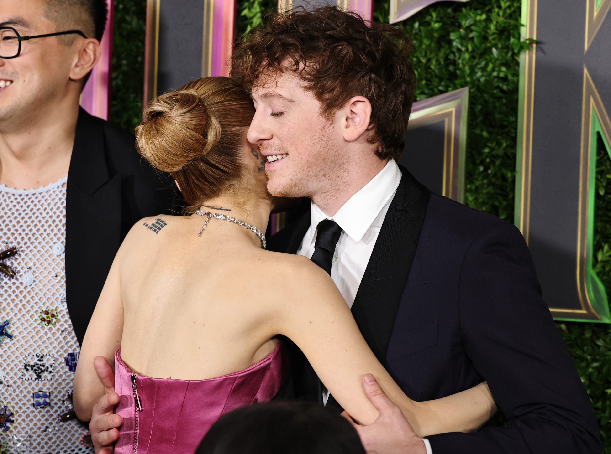 Ariana Grande hugs Ethan Slater, her silly little guy, on November 14, 2024. Ariana Grande Pregnant? The Rumor & The Truth