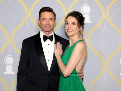 Hugh Jackman and Sutton Foster attend the 75th Annual Tony Awards at Radio City Music Hall on June 12, 2022 in New York City.