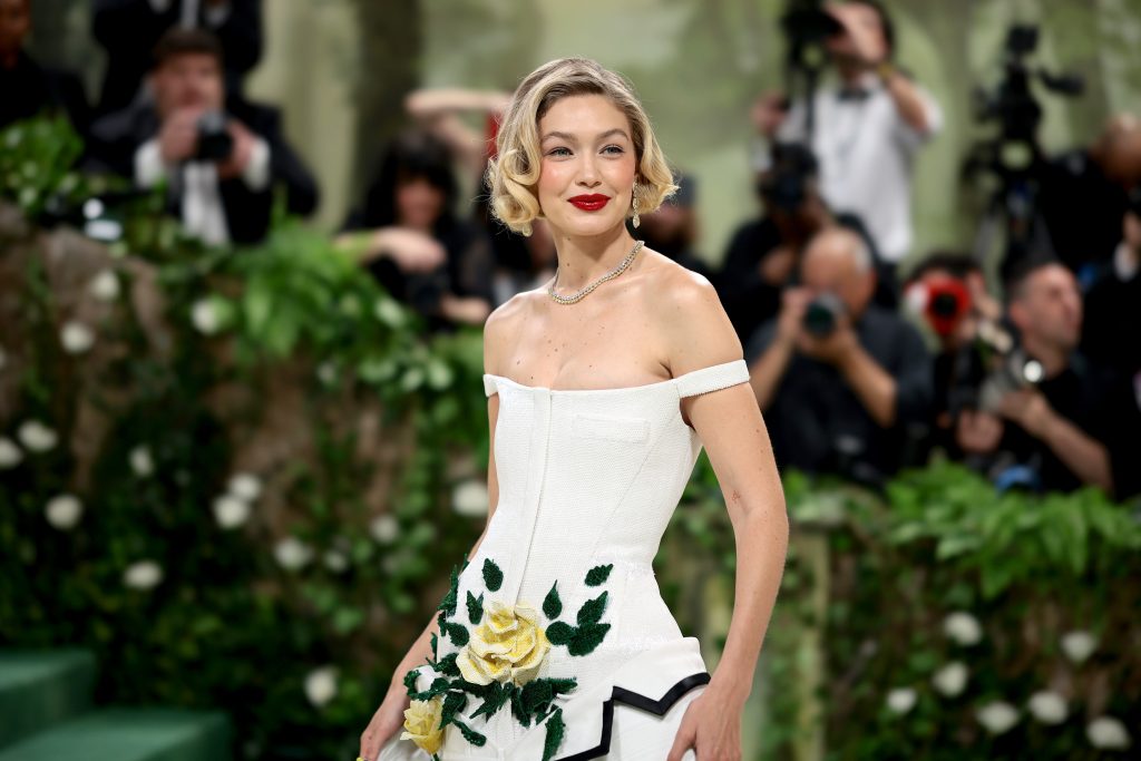 Gigi Hadid attends The 2024 Met Gala Celebrating "Sleeping Beauties: Reawakening Fashion" at The Metropolitan Museum of Art on May 06, 2024 in New York City.