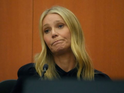 Gwyneth Paltrow testifies during her trial, March 24, 2023, in Park City, Utah.