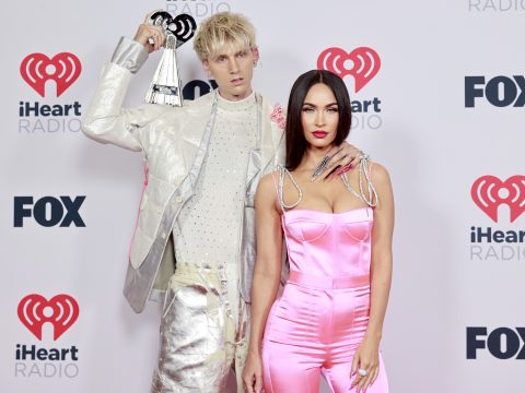 Machine Gun Kelly, winner of the Alternative Rock Album of the Year award for 'Tickets To My Downfall,’ and Megan Fox attend the 2021 iHeartRadio Music Awards at The Dolby Theatre in Los Angeles, California, which was broadcast live on FOX on May 27, 2021.