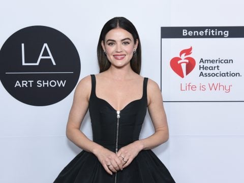 Lucy Hale hosts the LA Art Show opening night premiere party supporting the American Heart Association's Life Is Why Campaign on February 14, 2024 in Los Angeles, California.
