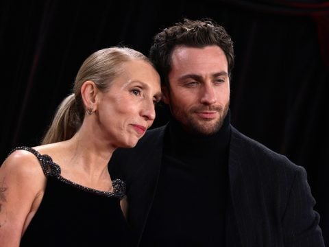 Sam Taylor-Johnson and Aaron Taylor-Johnson attend the world premiere of 
