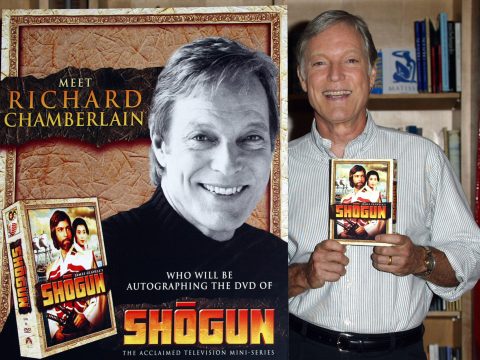 Richard Chamberlain poses at an in-store appearance at the Virgin Megastore Hollywood to promote the DVD launch of the television series 'Shogun