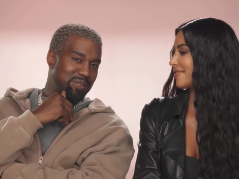 Kim Kardashian and Kanye West in happier days.