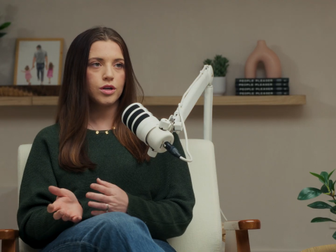 Joy-Anna Duggar on an April 16 2025 episode of her sister's podcast.