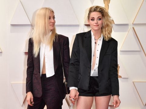 Kristen Stewart and fiancee Dylan Meyer attends the 94th Oscars at the Dolby Theatre in Hollywood, California on March 27, 2022.