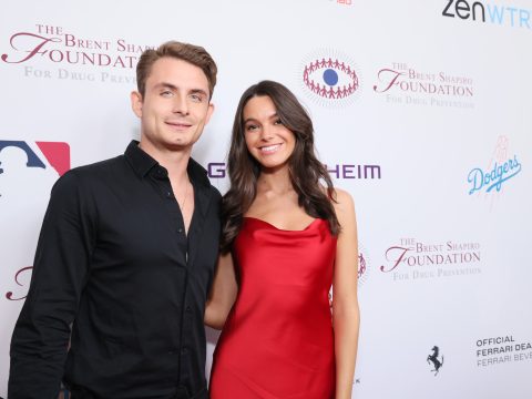 James Kennedy and Ally Lewber attend The Brent Shapiro Foundation's Summer Spectacular 2023 at The Beverly Hilton on September 30, 2023 in Beverly Hills, California.