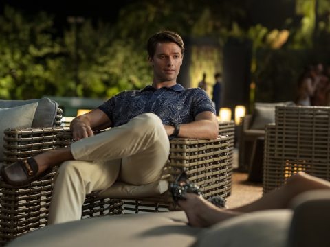 Patrick Schwarzenegger on an episode of The White Lotus Season 3.