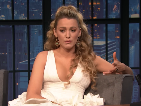 Blake Lively on 'Late Night' on May 1, 2025.