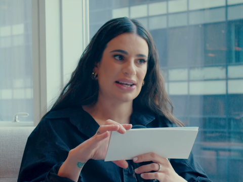 Lea Michele speaks on the Therapuss podcast with Jake Shane in May 2025.