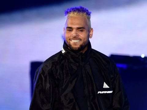Chris Brown performs onstage during 