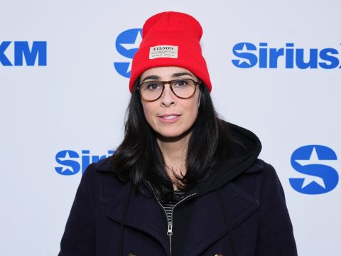 Sarah Silverman visits Sirius XM at SiriusXM Studios on December 20, 2023 in New York City.