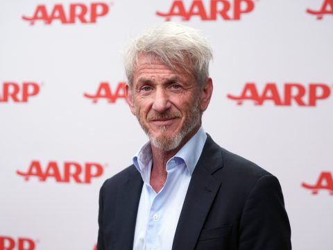 Sean Penn poses in the photo booth during AARP's Annual Movies For Grownups Awards at the Beverly Wilshire, A Four Seasons Hotel on February 08, 2025 in Beverly Hills, California.