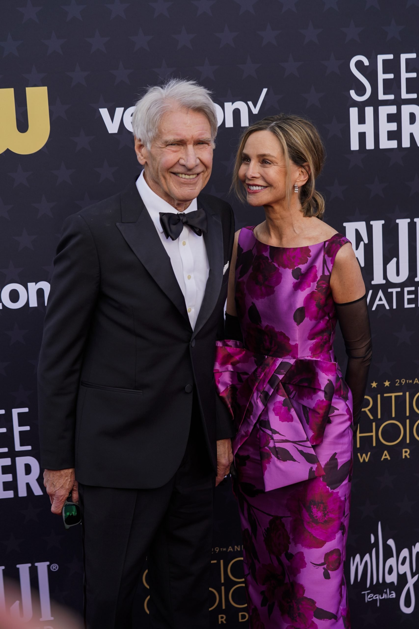 Harrison Ford and Calista Flockhart on January 14, 2024. Calista Flockhart Steps Out Makeup Free, Eliciting Praise & Concern