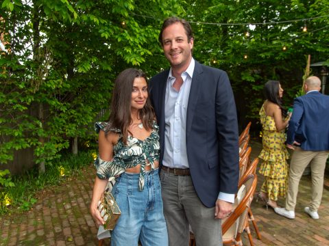 Candice Miller and Brandon Miller attend Hamptons Magazine Celebrates Our “Best Dressed” With A Private Dinner At Dopo La Spiaggia on June 01, 2019 in East Hampton, New York.