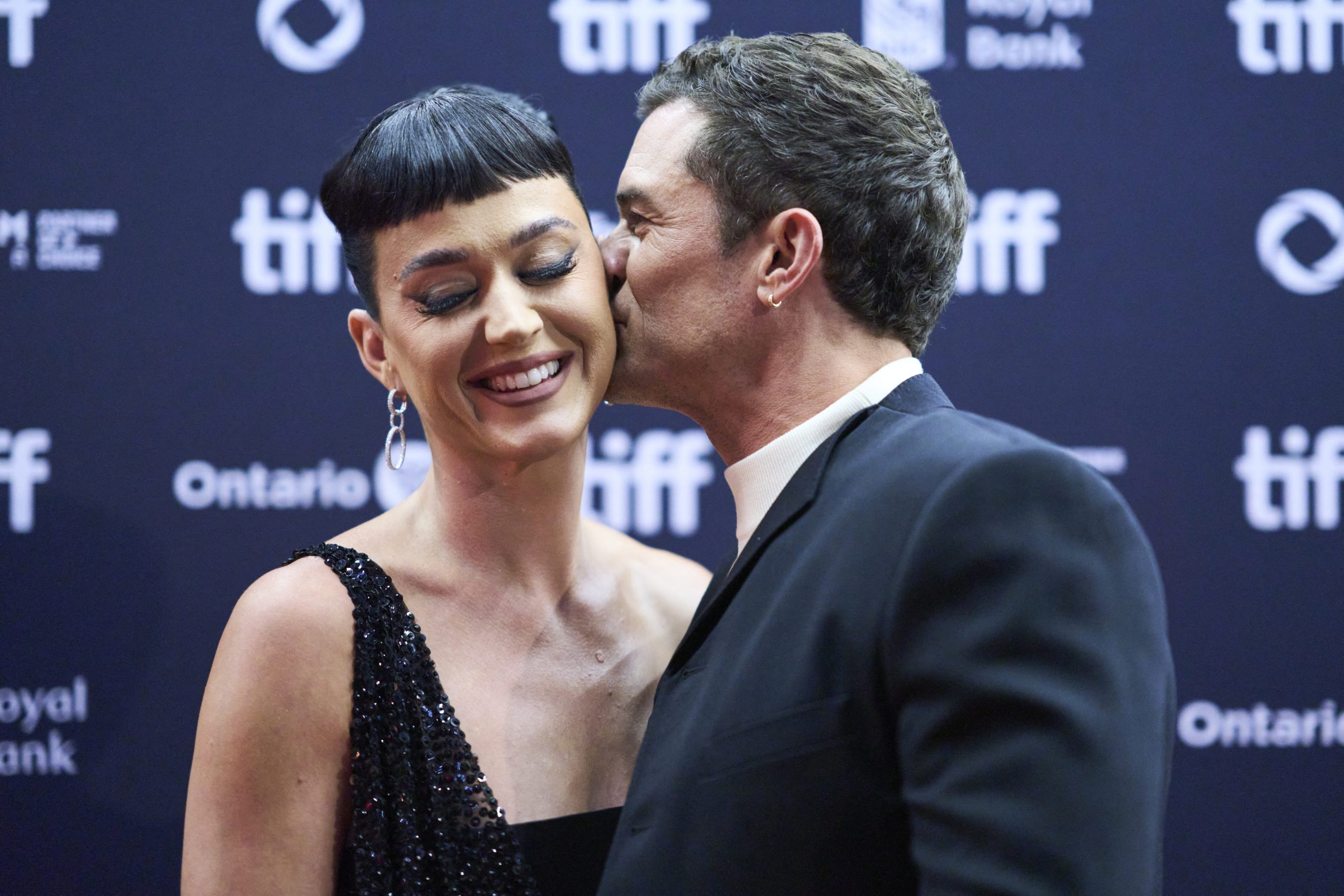 English actor Orlando Bloom and his partner US singer Katy Perry arrive for the premiere of "The Cut" during the Toronto International Film Festival at the Princess of Wales Theatre in Toronto, Ontario, Canada, on September 5, 2024. Katy Perry and Orlando Bloom: Yes, It Really is Over!