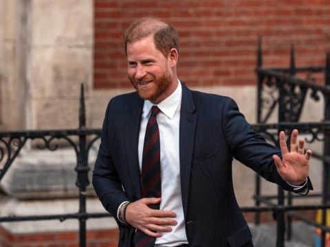 Prince Harry leaves the Royal Courts of Justice on April 09, 2025 in London, England.