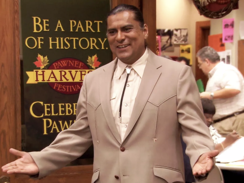 Jonathan Joss during one of his appearances on 'Parks and Recreation.'