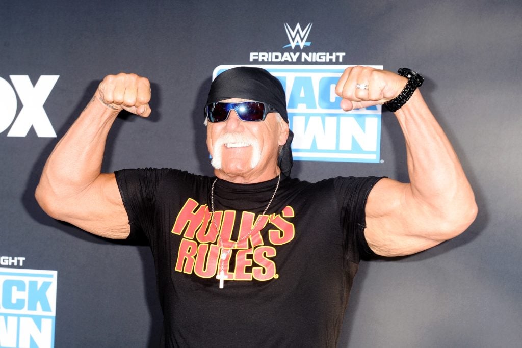 Hulk Hogan attends WWE 20th Anniversary Celebration Marking Premiere of WWE Friday Night SmackDown on FOX at Staples Center on October 04, 2019 in Los Angeles, California. 