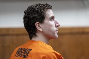 Bryan Kohberger, who is accused of killing four University of Idaho students in November 2022, listens during his arraignment hearing in Latah County District Court, May 22, 2023 in Moscow, Idaho.
