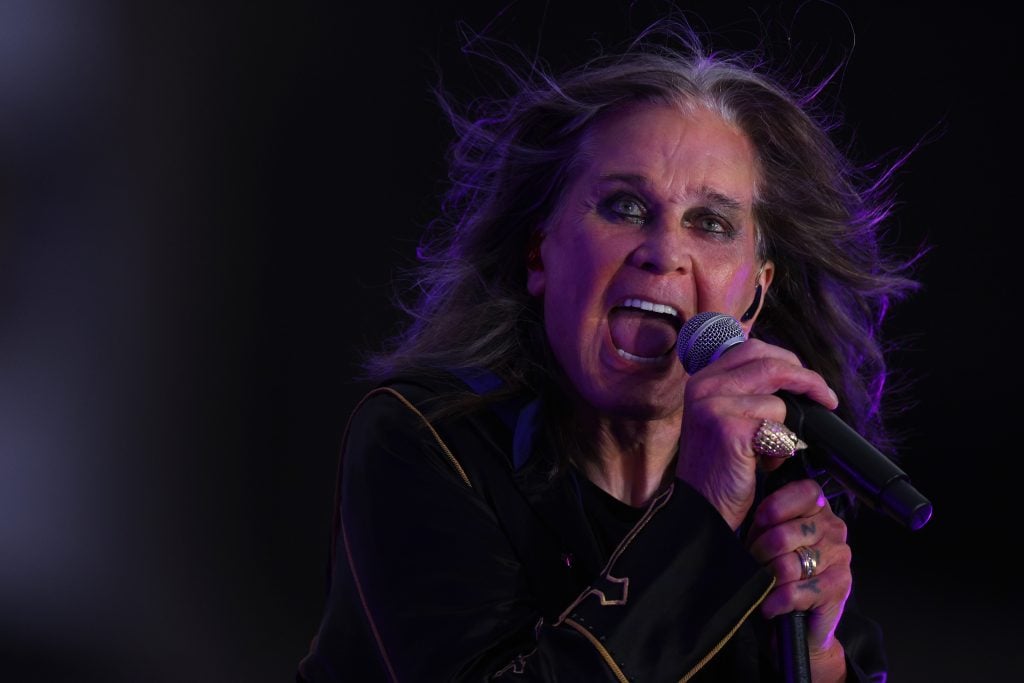 Musician Ozzy Osbourne performs during half-time of the 2022 NFL season opening game between the Buffalo Bills and the Los Angeles Rams at SoFi Stadium on September 08, 2022 in Inglewood, California.