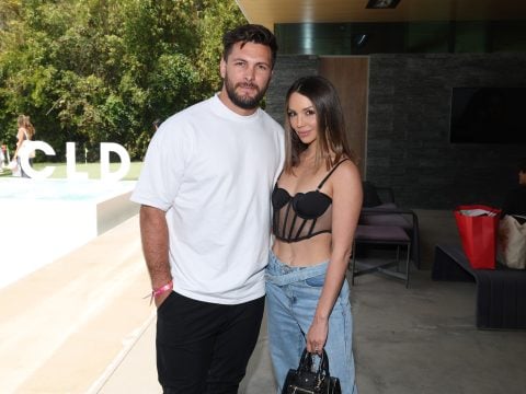 Brock Davies and Scheana Shay attend the CLD Pre-Festival House 2023 on April 11, 2023 in Beverly Hills, California.