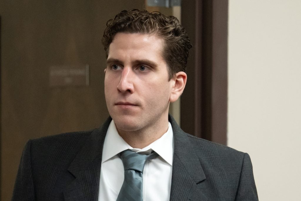 Bryan Kohberger, accused of murder, arrives for a hearing on cameras in the courtroom in Latah County District Court on September 13, 2023 in Moscow, Idaho.   