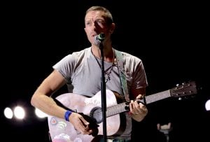 Chris Martin of Coldplay performs onstage at the 2024 iHeartRadio Music Festival at T-Mobile Arena on September 21, 2024 in Las Vegas, Nevada.