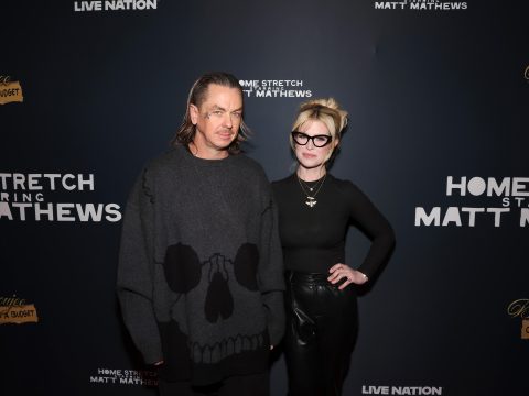 Sid Wilson and Kelly Osbourne attend Matt Mathews' Celebration of Boujee On A Budget Tour with Live Nation at The Peppermint Club on November 20, 2024 in Los Angeles, California.