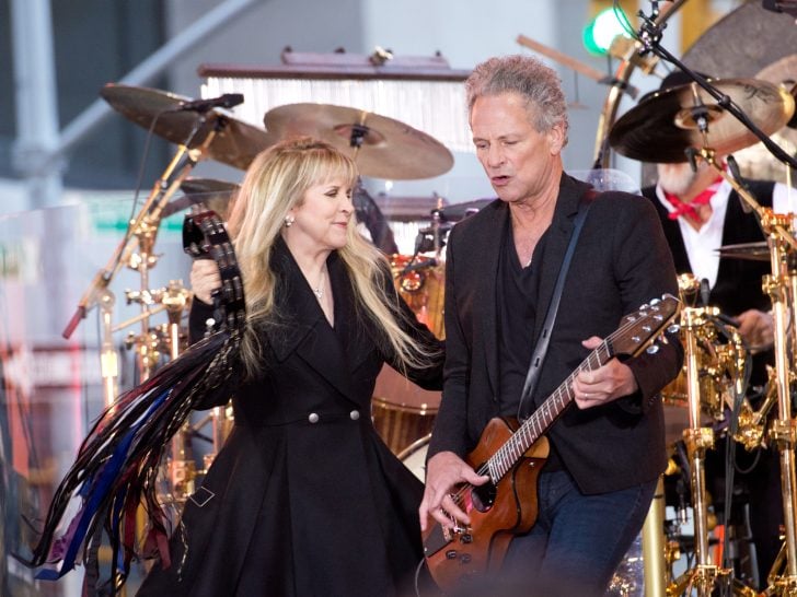 Stevie Nicks and Lindsey Buckingham of Fleetwood Mac perform on NBC's "Today" at the NBC's TODAY Show on October 9, 2014 in New York, New York.